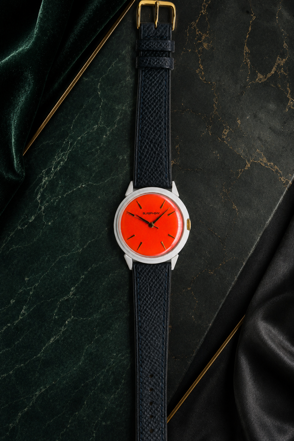Blasphemy - White Ceramic, Orange Dial
