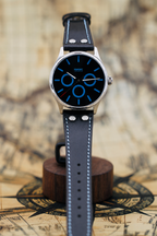 Fauxgraph - Metalic Black Dial, Blue